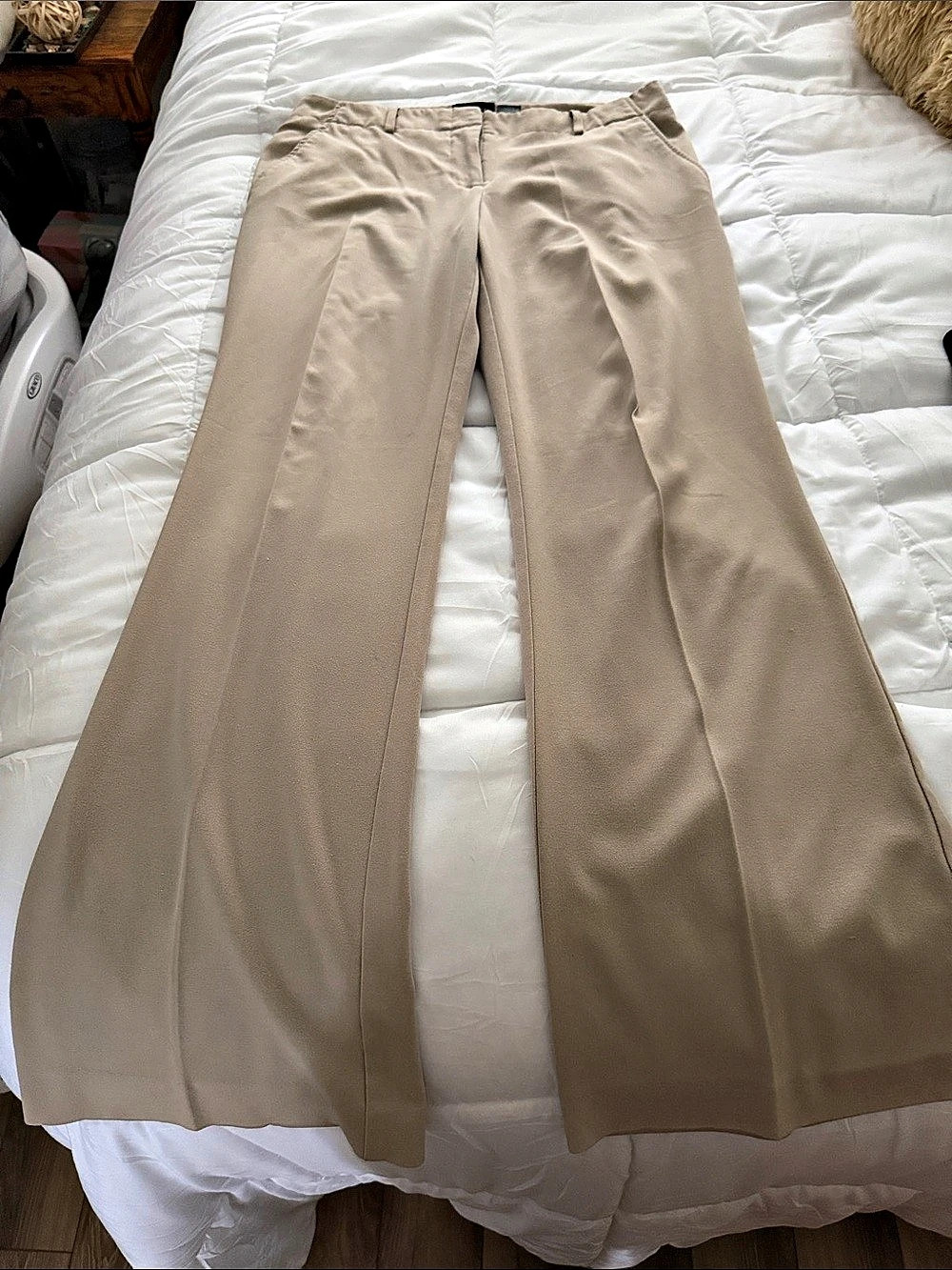 The Limited Cassidy Fit Trouser Pants Wide Leg Beige Size 8